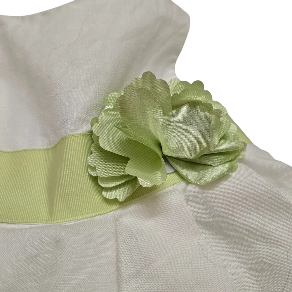 Gymboree infant girl's linen sleeveless formal easter dress 0-3 months